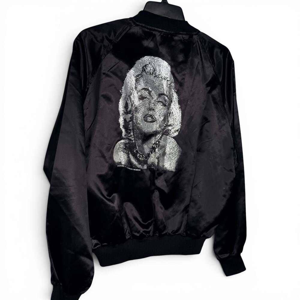 Diamond Dust Marilyn Monroe XL Satin Bomber Jacket